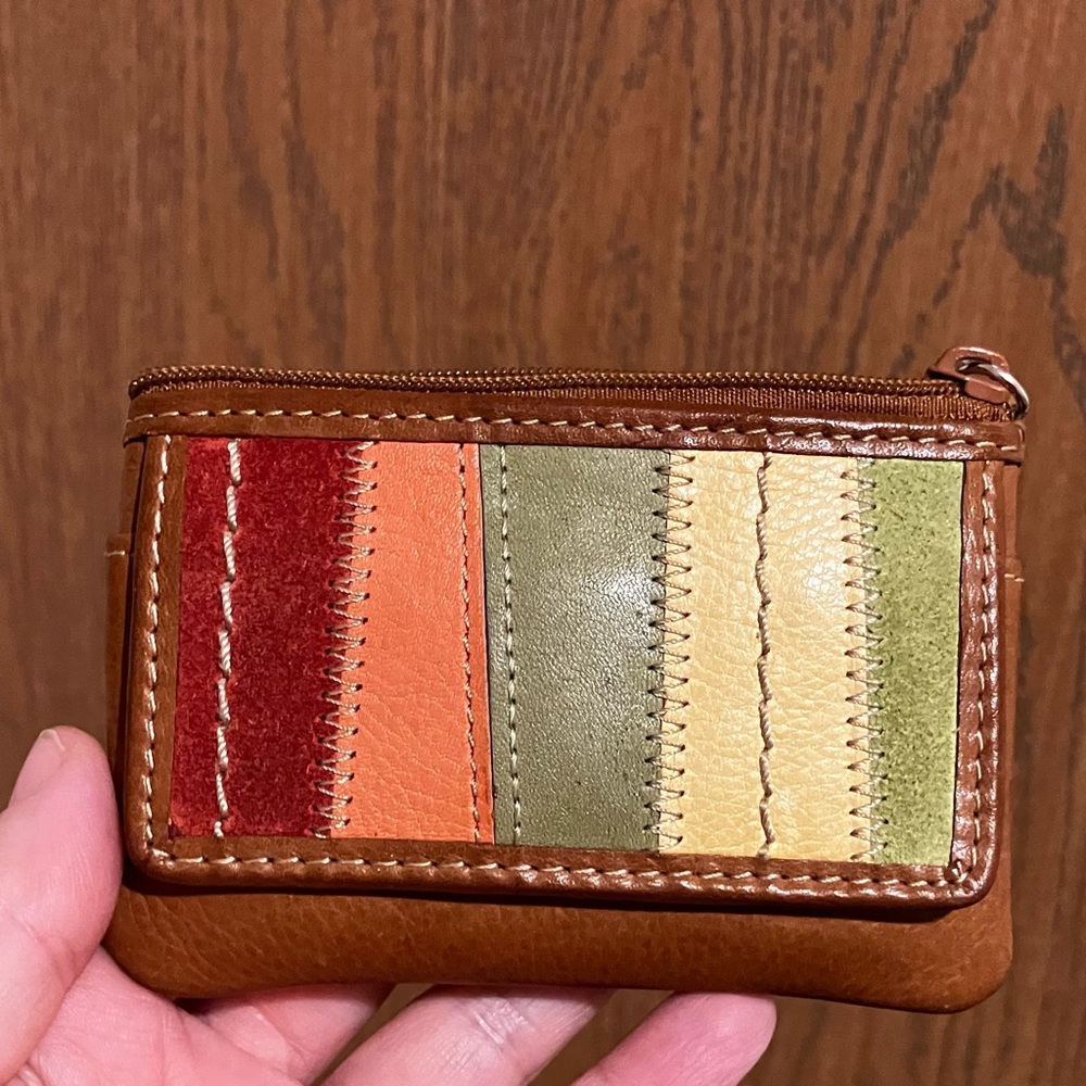 Vintage Patchwork Mini Fossil Wallet